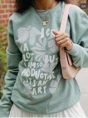 Girl Tribe Co | I Cry A Lot Swiftie Inspired Sweatshirt Dusty Green Medium